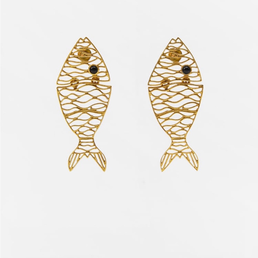 Zara fish earrings